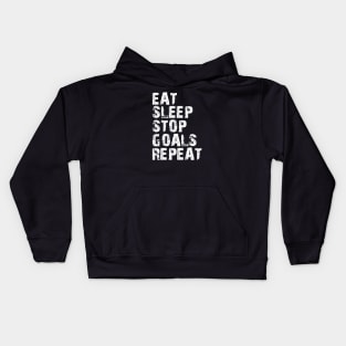 Goalkeeper - Eat Sleep Stop Goals Repeat Kids Hoodie